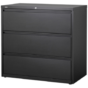 (Scratch & Dent) WorkPro 36"W 3-Drawer Steel Lateral File Cabinet, Charcoal Cheap Sale With Credit Card