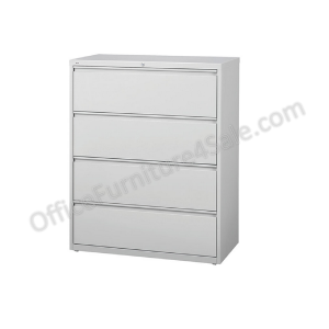 (Scratch & Dent) WorkPro Outlet Steel Lateral File, 4-Drawer, 52 1/2"H x 30"W x 18 5/8"D, Light Gray Outlet New