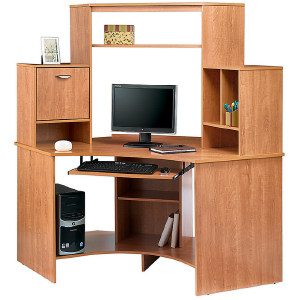 Realspace Outlet Magellan Collection Corner Workstation, Honey Maple Buy Cheap Nicekicks