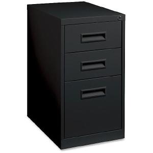 Lorell Outlet 23" Box/Box/File Mobile Pedestal File With 1 Divider, 28"H x 15"W x 23"D, Black Cheap Sale Newest