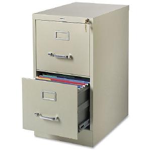Lorell Outlet Commercial-grade Vertical File - 15" x 22" x 28.4" - 2 x Drawer(s) for File - Letter - Lockable, Ball-bearing Suspension - Putty - Recycled Wholesale Pice Cheap Pice