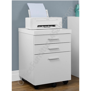 Monarch Outlet Specialties Filing Cabinet, 3 Drawers, 26"H x 18"W x 19"D, White Enjoy For Sale