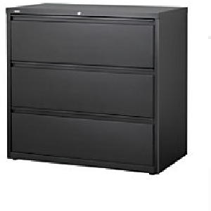 Realspace PRO Steel Lateral File, 3-Drawer, 40 1/4"H x 42"W x 18 5/8"D, Black Cheap Sale Perfect