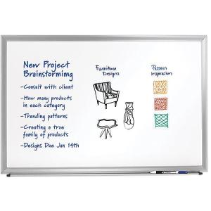 Foray Outlet Aluminum-Framed Dry-Erase Board, 36'' x 48'', White Board, Silver Frame Cheap With Credit Card