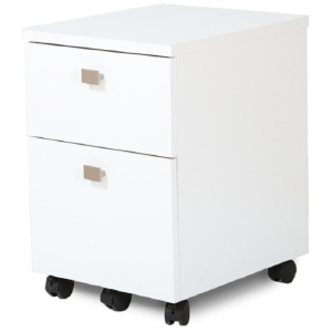 South Shore Interface Particleboard Letter/Legal-Size Lateral Mobile File Cabinet, 2 Drawers, Pure White Item # 337647 Get Authentic