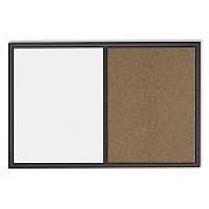 Quartet Combination Dry-Erase/Cork Bulletin Board, 36" x 48", Black Frame/Pebbled Cork Clearance Hot Sale