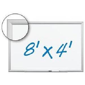 OF4S 3M Porcelain Magnetic Dry-Erase Board, Aluminum Frame, Silver, 96" x 48" Clearance For Cheap