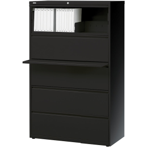 (Scratch & Dent) Realspace PRO Outlet Steel Lateral File, 5-Drawer, 67 5/8"H x 36"W x 18 5/8"D, Black Supply Cheap Pice