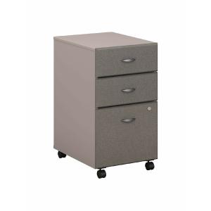 Bush Business Furniture Office Advantage 3 Drawer Mobile File Cabinet, Pewter/Pewter, Standard Delivery Buy Cheap Pay With Visa