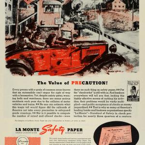 1945 Ad La Monte Safety Paper Money Fraud Counterfeit Freight Train Antique FZ8 Cheap Newest