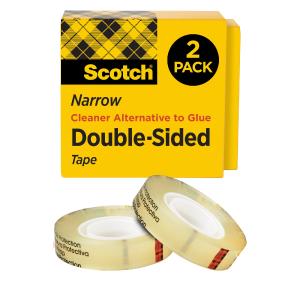 Scotch Double Sided Tape 665-2PK, 1/2 in x 900 in, 2pk Outlet Online