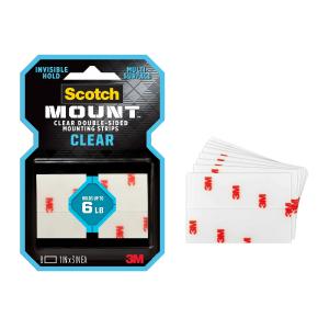 Scotch-Mount Clear Double-Sided Mounting Strips 410H-ST, 1 in x 3 in Shop For Cheap Online