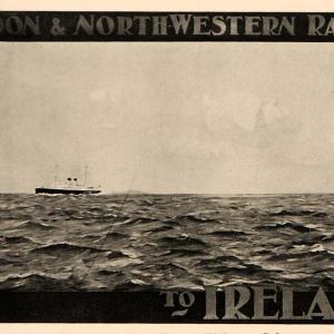 1927 Norman Wilkinson Ship Railroad Poster B/W Print - ORIGINAL HISTORIC POS3 Free Shipping Browse