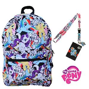 My Little Pony Backpack With Lanyard And Keychain Charm (Draw Art Version) With Mastercard