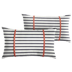 Melon Coral Orange Jonathon Sunbrella Outdoor Rectangular Pillow Cover & Insert (Set of 2)  B122-DS310 Low Cost