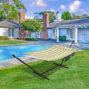 Mejias Double Spreader Bar Hammock with Stand Clearance Fake