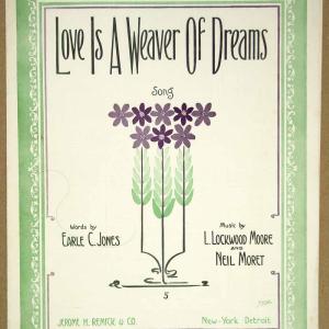 1912 Sheet Music Love is a Weaver of Dreams Song Art Nouveau Flowers ZSM6 Great Deals Cheap Pice