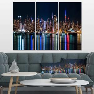 New York Midtown Night Panorama Multi-Panels Outlet 100% Authentic