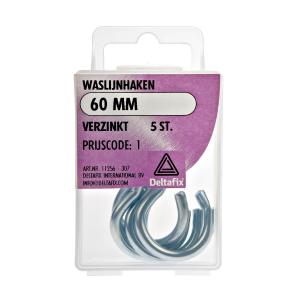Waslijnhaken 60mm 5st verzinkt Sale Outlet