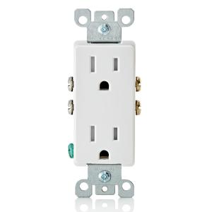 Leviton T5325-WMP Duplex Tamper Resistant Receptacle, 15 A 125 V, 10 Pk Discount Sale Online
