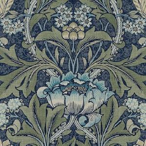 Acanthus Floral Peel and Stick Wallpaper (Denim & Sage) Free Shipping Low Pice Fee Shipping