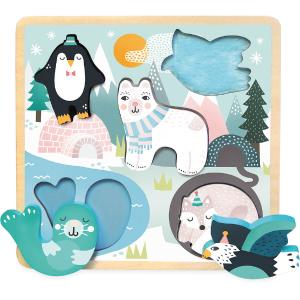 Michelle Carlslund Ice Animals Touch And Feel Relief Puzzle by Vilac 2025 Newest Sale Online