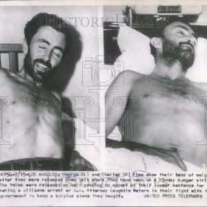 1954 Press Photo George and Charles Finn, Hunger Strike Footlocker Cheap Online