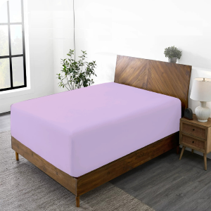Lilac Fitted Sheet Solid Comfy Sateen Outlet Order