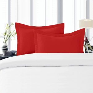 Red Pillow Shams Solid Comfy Sateen Buy Cheap Buy