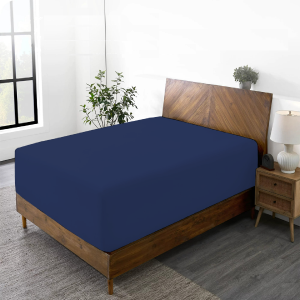 Royal Blue Fitted Sheet Solid Comfy Sateen Discount Release Dates