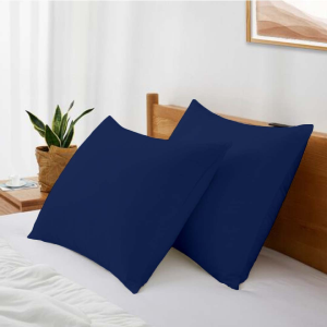 Royal Blue Pillow Cases Solid Comfy Sateen Discount For Sale