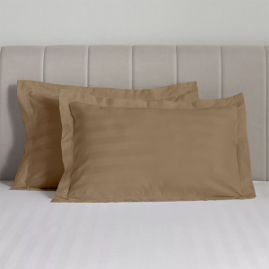 Taupe Stripe Pillow Shams Comfy Sateen Shop Offer Online