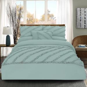 8 Pcs Frilly Comforter Set - Sea Green Shop Offer Online