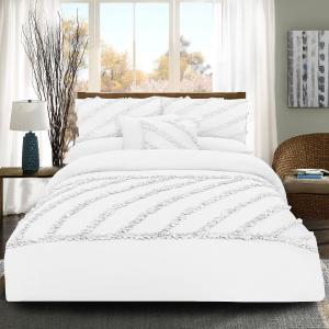 8 Pcs Frilly Comforter Set - White Browse Cheap Online