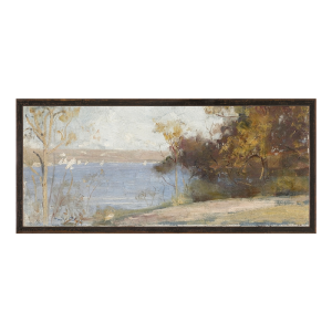 "Lakeside Stroll" Framed Art Print Free Shipping Huge Surprise
