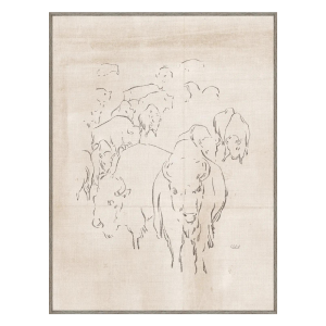 "Herd of Buffalo" Framed Art Print Buy Cheap Popular