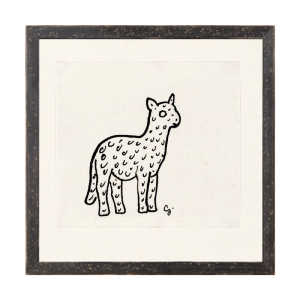 "Hand Drawn Lamb" Framed Art Print Cheap For Cheap