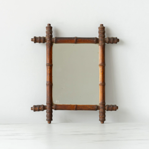 Antique French Bamboo Mirror For Sale For Sale