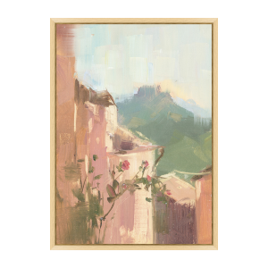 "Balcony of Roses" Framed Art Print Cheap Sale Low Pice