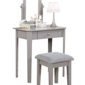 Anabella Vanity with Stool - Grey Best Seller