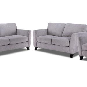 Alyssa Sofa, Loveseat & Chair Set- Pebble Grey Outlet Store Online