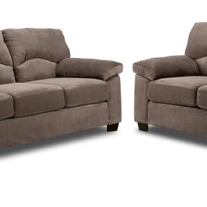 Archie Sofa & Loveseat Set- Ash Clearance Genuine