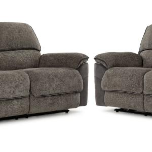 Vandelay Reclining Sofa and Loveseat Set - Grey Wiki Cheap Online