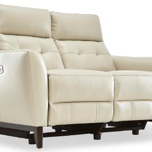 Wexner Leather Dual Power Reclining Loveseat - Colby Stone Choice Cheap Pice