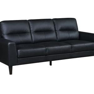 Verissimo Leather Sofa - Black Amazon Sale Online