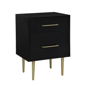 Valerie Glam Night Table - Black Cheap Sale Big Sale
