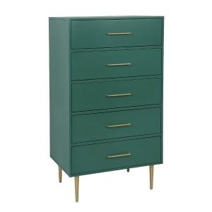 Valerie Glam 5 Drawer Chest - Green Excellent