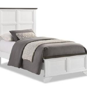 Abigail 3-Piece Twin Bed - White and Grey Fast Delivery Online