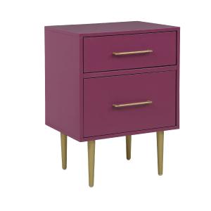 Valerie Glam Night Table - Raspberry Countdown Package Online