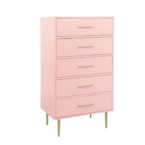 Valerie Glam 5 Drawer Chest - Light Pink Cheap Outlet Locations